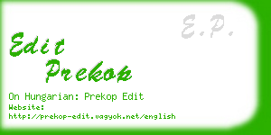 edit prekop business card